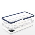 Clear 3in1 etui do Samsung Galaxy A12 5G żelowy pokrowiec z ramką niebieski