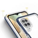 Clear 3in1 etui do Samsung Galaxy A22 4G żelowy pokrowiec z ramką niebieski