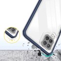 Clear 3in1 etui do Samsung Galaxy A22 4G żelowy pokrowiec z ramką niebieski