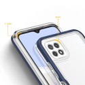 Clear 3in1 etui do Samsung Galaxy A22 5G żelowy pokrowiec z ramką niebieski