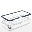 Clear 3in1 etui do Samsung Galaxy A22 5G żelowy pokrowiec z ramką niebieski