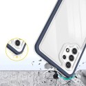 Clear 3in1 etui do Samsung Galaxy A32 5G żelowy pokrowiec z ramką niebieski