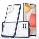 Clear 3in1 etui do Samsung Galaxy A42 5G żelowy pokrowiec z ramką niebieski