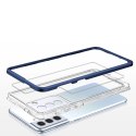 Clear 3in1 etui do Samsung Galaxy S21+ 5G (S21 Plus 5G) żelowy pokrowiec z ramką niebieski