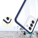 Clear 3in1 etui do Samsung Galaxy S21+ 5G (S21 Plus 5G) żelowy pokrowiec z ramką niebieski