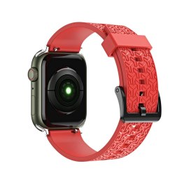 Watch Strap Y pasek do Apple Watch 7 / 6 / 5 / 4 / 3 / 2 / SE (41 / 40 / 38mm) opaska bransoleta do zegarka czerwony