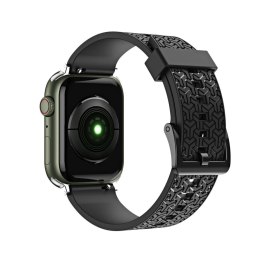 Watch Strap Y pasek do Apple Watch 7 / 6 / 5 / 4 / 3 / 2 / SE (45 / 44 / 42mm) opaska bransoleta do zegarka czarny