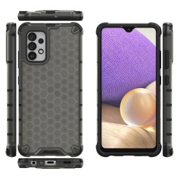 Honeycomb etui pancerny pokrowiec z żelową ramką Samsung Galaxy A03s (166,5) czarny