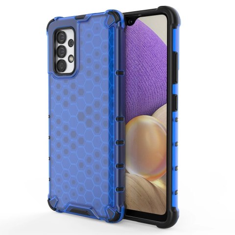 Honeycomb etui pancerny pokrowiec z żelową ramką Samsung Galaxy A03s (166,5) niebieski