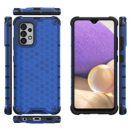 Honeycomb etui pancerny pokrowiec z żelową ramką Samsung Galaxy A03s (166,5) niebieski