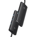 Baseus Lite Series HUB 4-Portowy (USB-A do 4xUSB-A 3.0) 0.25m czarny (WKQX030001)