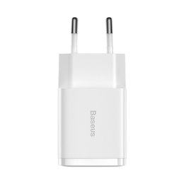 Baseus Compact ładowarka sieciowa 2x USB 10.5W biały (CCXJ010202)