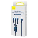 Baseus Flash Series II kabel USB - USB Typ C / Lightning / micro USB 100 W 1,2 m niebieski (CASS030003)