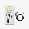 Baseus Flash Series II kabel USB Typ C / USB Typ A - USB Typ C / Lightning / micro USB 100 W 1,2 m czarny (CASS030101)