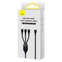 Baseus Flash Series II kabel USB Typ C - USB Typ C / Lightning / micro USB 100 W 1,5 m czarny (CASS030201)