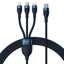 Baseus Flash Series II kabel USB Typ C / USB Typ C / Lightning / micro USB 100 W 1,5 m niebieski (CASS030203)