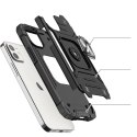 Wozinsky Ring Armor etui iPhone 14 Plus pancerny hybrydowy pokrowiec + magnetyczny uchwyt czarny