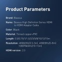 Baseus kabel przewód HDMI 2.0 1.5m czarny (WKGQ030201)