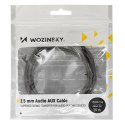 Wozinsky kabel AUX kątowy (męski-męski) kabel mini jack 2 m czarny