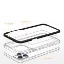 Clear 3in1 etui Samsung Galaxy A03 silikonowy pokrowiec z ramką czerwone