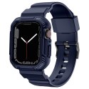 Kingxbar CYF106 2w1 pancerne etui Apple Watch SE, 9, 8, 7, 6, 5, 4, 3, 2, 1 (41, 40, 38 mm) z paskiem niebieskie