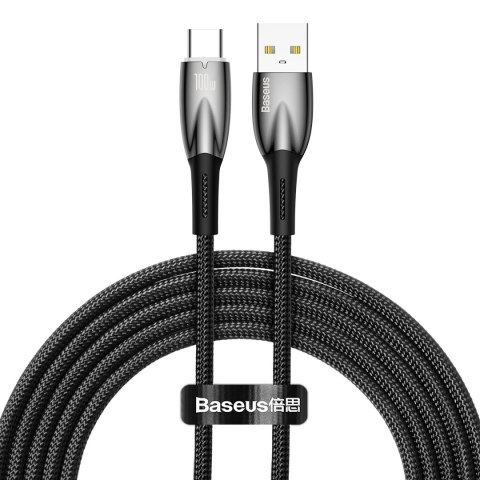 Baseus Glimmer Series kabel do szybkiego ładowania USB-A - USB-C 100W 480Mb/s 2m czarny