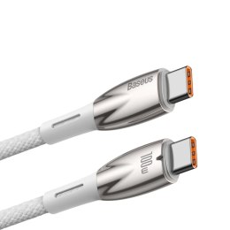 Kabel Baseus CADH000802 USB-C - USB-C PD 100W 5A 480Mb/s 2m - biały