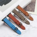 Strap Leather skórzany pasek Apple Watch SE, 9, 8, 7, 6, 5, 4, 3, 2, 1 (41, 40, 38 mm) opaska bransoleta czerwony