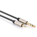 Kabel Ugreen AV127 10628 audio TRS mini jack 3,5mm / jack 6,35mm 2m - szary