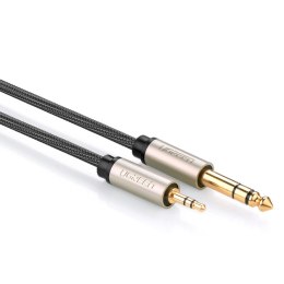 Kabel Ugreen AV127 10628 audio TRS mini jack 3,5mm / jack 6,35mm 2m - szary