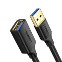 Ugreen kabel przedłużacz przejściówka USB-A (męski) - USB-A (żeński) USB 3.0 5Gb/s 0.5m czarny (US129)