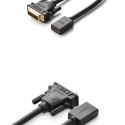 Ugreen kabel przewód adapter DVI (męski) - HDMI (żeński) 0.15m czarny (20118)