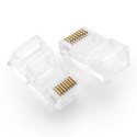 Ugreen 100x wtyk końcówka RJ45 8P8C (UTP Cat. 5 / Cat. 5e) przezroczysty (NW110)