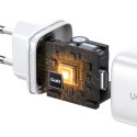 Szybka ładowarka GaN 2 x USB-C 45W QC PD Ugreen CD294 - biała