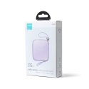 Joyroom powerbank 10000mAh Jelly Series 22.5W z wbudowanym kablem USB C fioletowy (JR-L002)