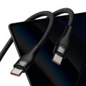 Baseus Flash Series Ⅱ kabel do szybkiego ładowania 2w1 USB-C - 2xUSB-C 100W 1.5m czarny