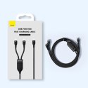 Baseus Flash Series Ⅱ kabel do szybkiego ładowania 2w1 USB-C - 2xUSB-C 100W 1.5m czarny