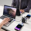 Joyroom ładowarka GaN 67W 4 porty (2x USB, 2x USB C) czarna (TCG02) + kabel USB C - USB C 100W 1.2m