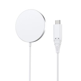 Choetech bezprzewodowa ładowarka indukcyjna 15W Qi z MagSafe biała (H046+T518-F)