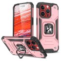 Pancerne etui z uchwytem na palec do iPhone 15 Pro Max Wozinsky Ring Armor - różowe złoto