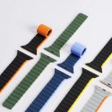 Magnetyczny pasek Apple Watch SE, 9, 8, 7, 6, 5, 4, 3, 2, 1 (41, 40, 38 mm) Dux Ducis Strap (LD Version) - czarno-pomarańczowy