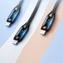 Kabel USB-A - Lightning Wozinsky WUALC2 z wyświetlaczem LED 2.4A 2m - czarny