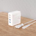 Szybka ładowarka sieciowa GaN 100W 2 x USB-C / 2 x USB Dudao A100EU - biała