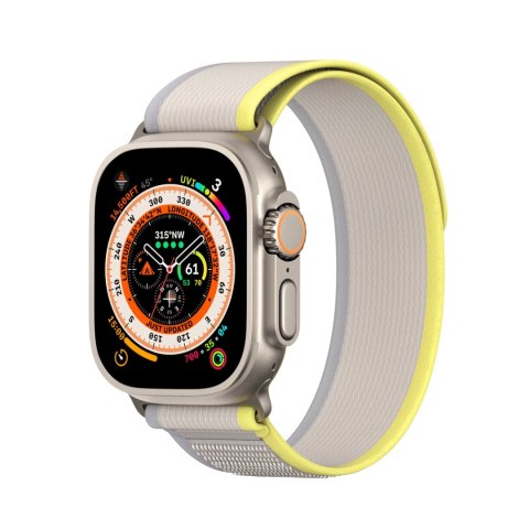 Sportowy pasek na rzepy do Apple Watch 9 / 8 / 7 / 6 / SE / 5 / 4 / 3 / 2 / 1 (38, 40, 41 mm) Dux Ducis Strap YJ Version - żółto