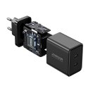 Szybka ładowarka Joyroom JR-TCF09 2x USB-C 40W - czarna