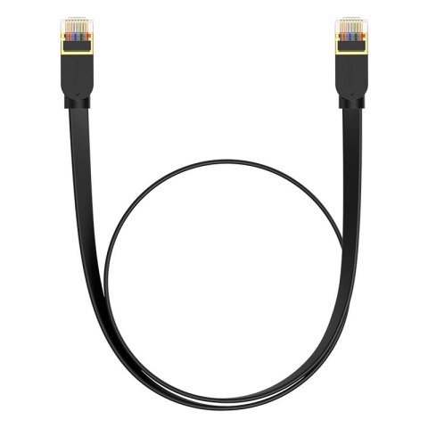 Baseus szybki kabel sieciowy RJ45 cat. 7 10Gbps 0.5m płaski czarny