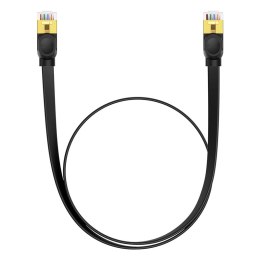 Baseus szybki kabel sieciowy RJ45 cat. 7 10Gbps 0.5m płaski czarny