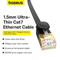 Baseus szybki kabel sieciowy RJ45 cat. 7 10Gbps 0.5m płaski czarny