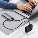 HUB 11w1 Baseus Metal Gleam Series USB-C do USB-C PD / 3x USB-A 3.0 / USB-A 2.0 / HDMI / VGA / AUX / RJ-45 / SD TF - szary