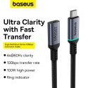 Kabel Baseus B0063370C111-00 USB-C - USB-C 4K 60Hz 100W 5A 10Gb/s 0,5m - czarny